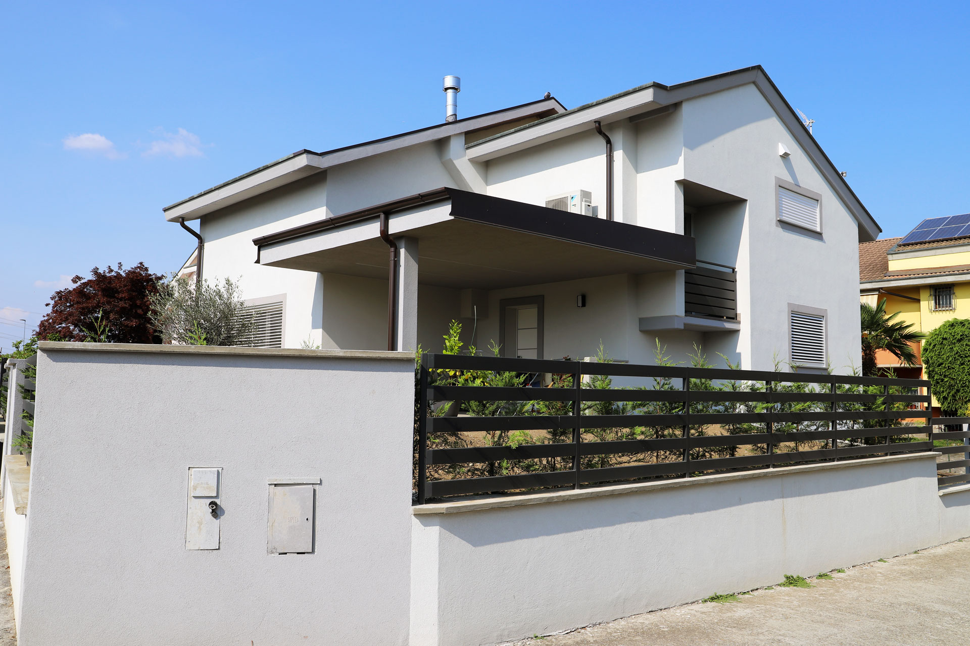 Villa SR - prospetto post-intervento, lato sud-ovest