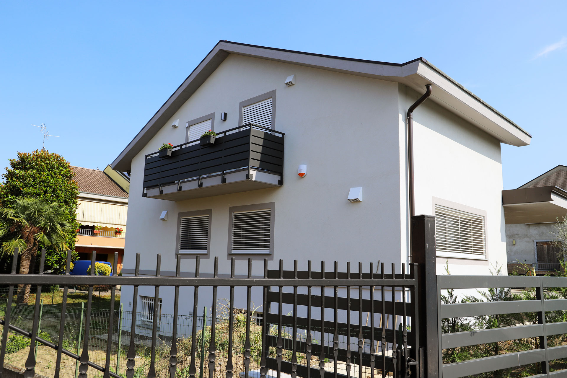 Villa SR - prospetto post-intervento, lato nord-ovest